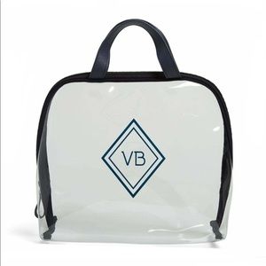 Vera Bradley Clear Case Bag Classic Navy Stadium Makeup Travel Gym nwt